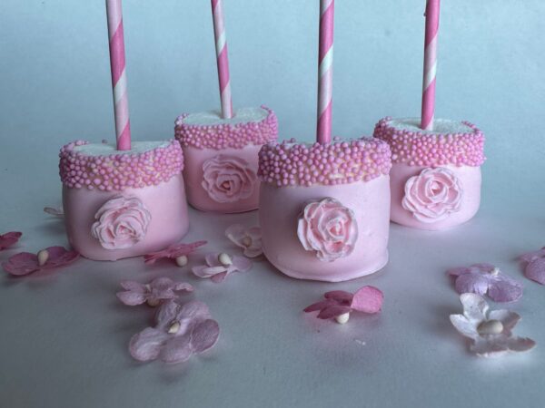 12-Pink Chocolate Covered Marshmallows For Baby Shower/Wedding/Birthday Party/Party Favors - Image 4
