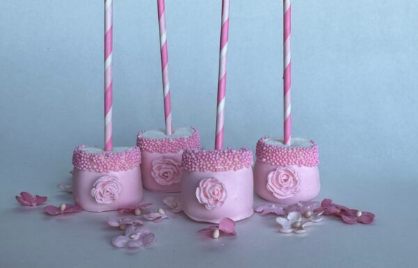 12-Pink Chocolate Covered Marshmallows For Baby Shower/Wedding/Birthday Party/Party Favors - Image 5