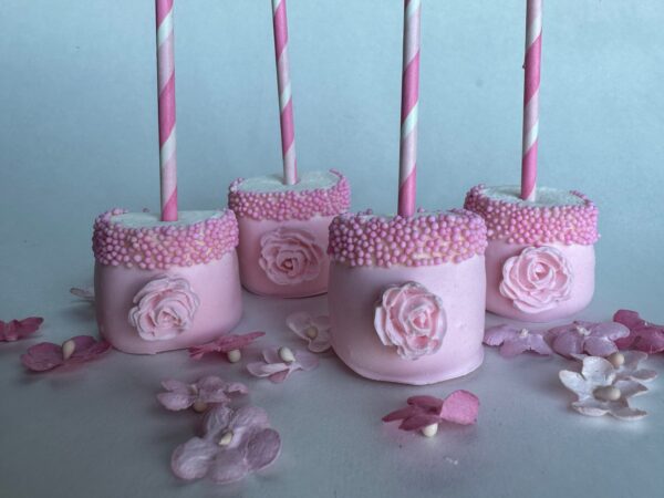 12-Pink Chocolate Covered Marshmallows For Baby Shower/Wedding/Birthday Party/Party Favors - Image 6