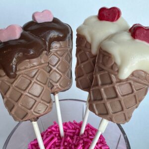 24-Chocolate Ice Cream Cone Lollipops