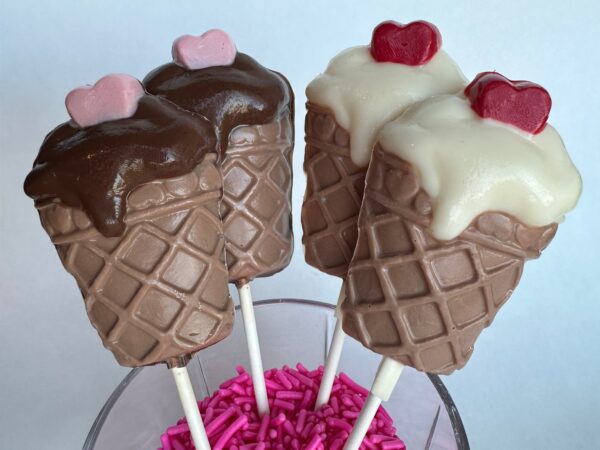 24-Chocolate Ice Cream Cone Lollipops