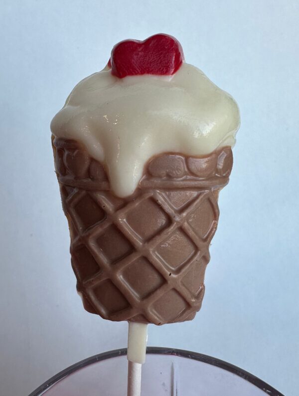 24-Chocolate Ice Cream Cone Lollipops - Image 3