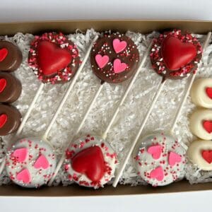 Chocolate Covered Oreo Lollipops Valentine Gift Box