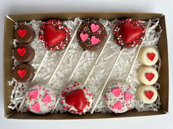 Chocolate Covered Oreo Lollipops Valentine Gift Box