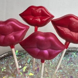 24-Chocolate Lip Lollipops For Valentine Party Favors/Bachelorette Parties/Birthday Party Favors/Party Favors