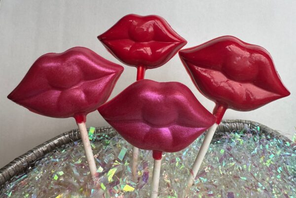 24-Chocolate Lip Lollipops For Valentine Party Favors/Bachelorette Parties/Birthday Party Favors/Party Favors