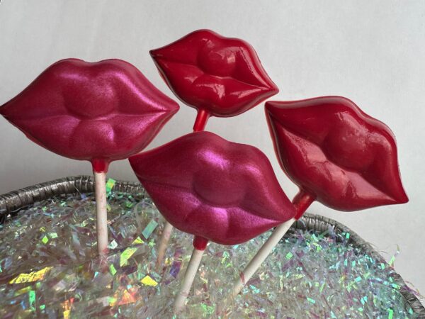 24-Chocolate Lip Lollipops For Valentine Party Favors/Bachelorette Parties/Birthday Party Favors/Party Favors - Image 3