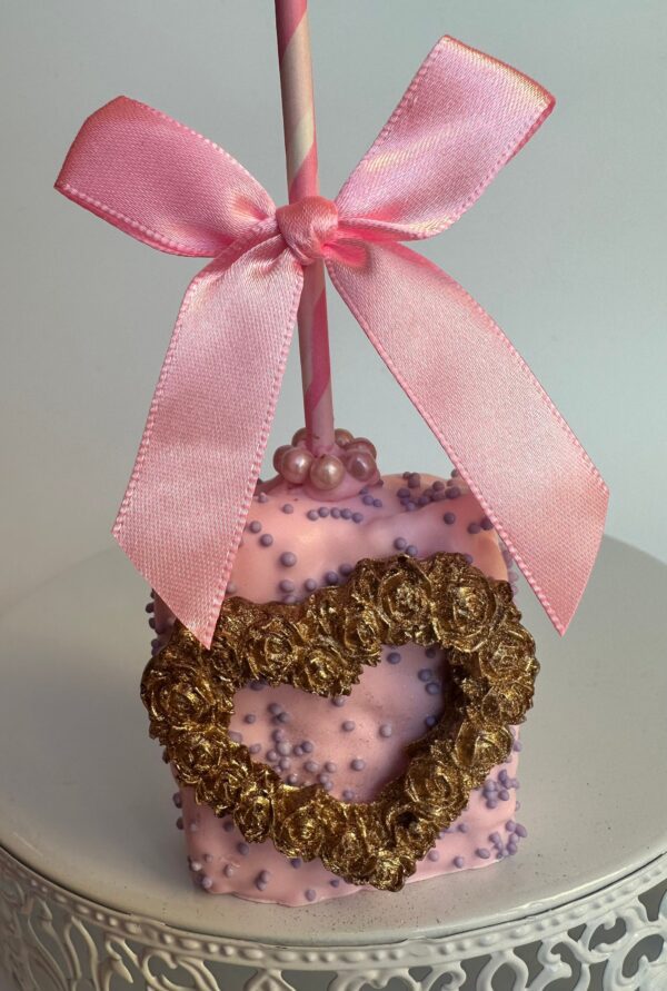 12-Chocolate Covered Rice Krispie Treats for Valentines Day or Wedding Favor - Image 4