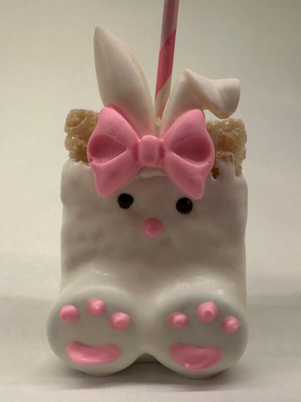 Easter Bunny Chocolate Covered Rice Krispie Treats for Easter Basket - Image 2