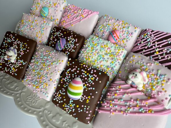 Easter Decorated Chocolate Covered Graham Crackers for Easter Basket/ Easter Gift - Image 4