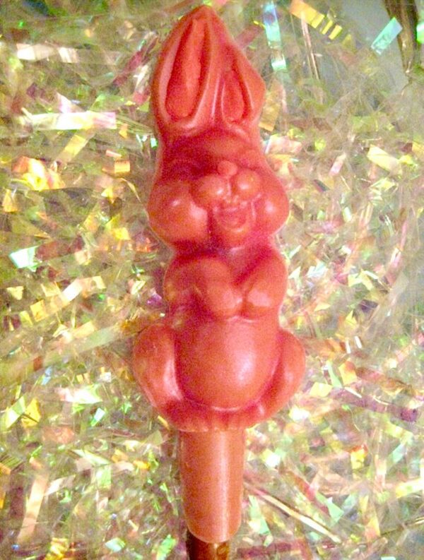 12-Chocolate Covered Easter Bunny Pretzel Rods - Image 3