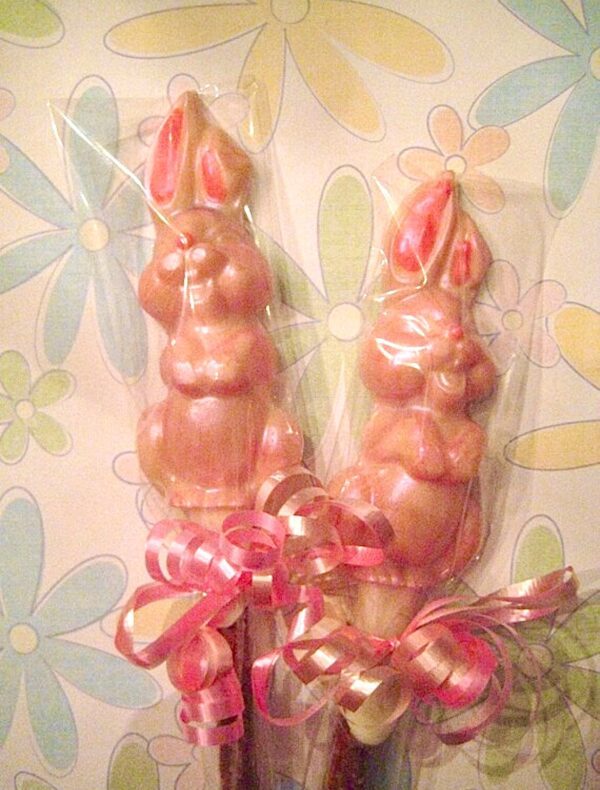 12-Chocolate Covered Easter Bunny Pretzel Rods - Image 5