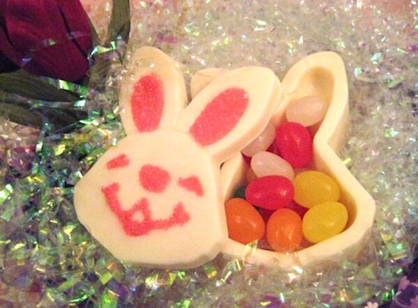 Solid White Chocolate Bunny Box