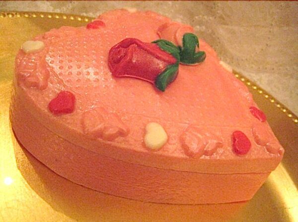 Edible Chocolate Heart Box Filled With Chocolate Covered Peanut Clusters - Image 3