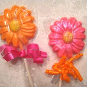12-Chocolate Daisy Lollipop Favors