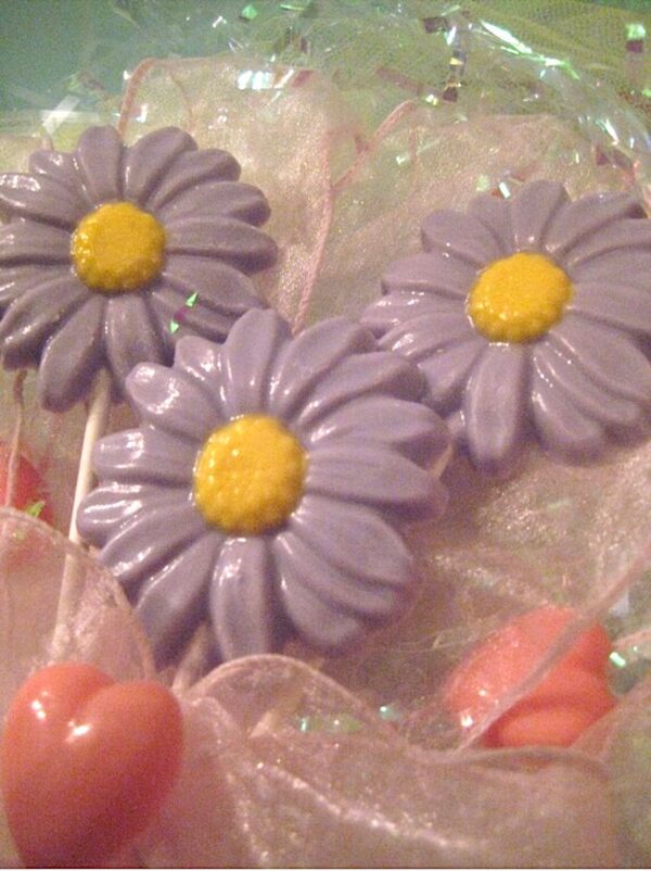 12-Chocolate Daisy Lollipop Favors - Image 3