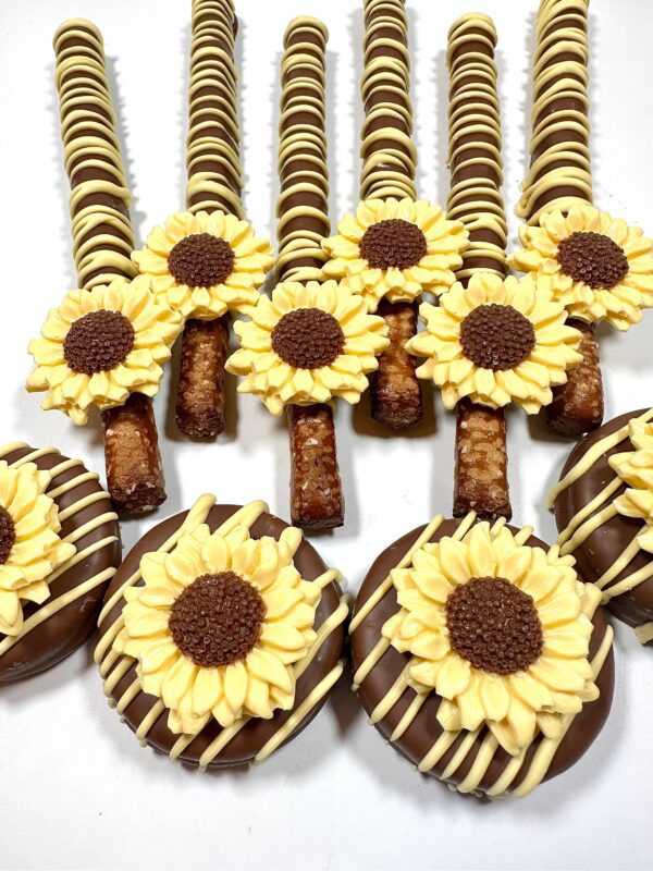 12-Milk Chocolate Covered Sunflower Chocolate Covered Oreos For Wedding/Birthday/Shower - Image 10