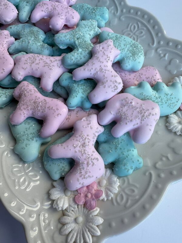 Chocolate Covered Animal Crackers in Pastel Pink and Blue For Baby Shower/Birthday/Mothers Day - Image 3