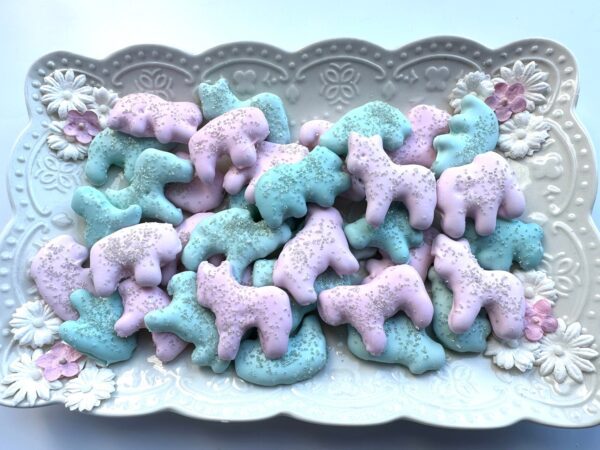 Chocolate Covered Animal Crackers in Pastel Pink and Blue For Baby Shower/Birthday/Mothers Day - Image 4