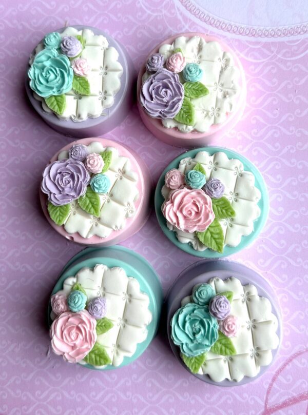 12-Flower Decorated Pastel Chocolate Covered Oreos For Wedding/Baby Shower/Birthday Party - Image 5