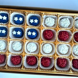 24-Mini Chocolate Covered Oreo FLAG Gift Box For Memorial Day/4th of July Party