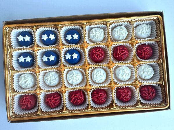 24-Mini Chocolate Covered Oreo FLAG Gift Box For Memorial Day/4th of July Party - Image 7