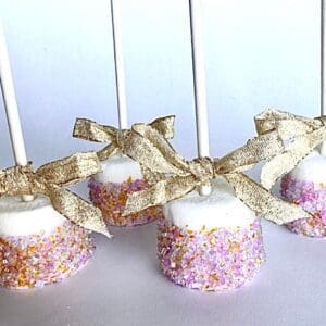 12-Unicorn Sprinkled Chocolate Covered Marshmallows