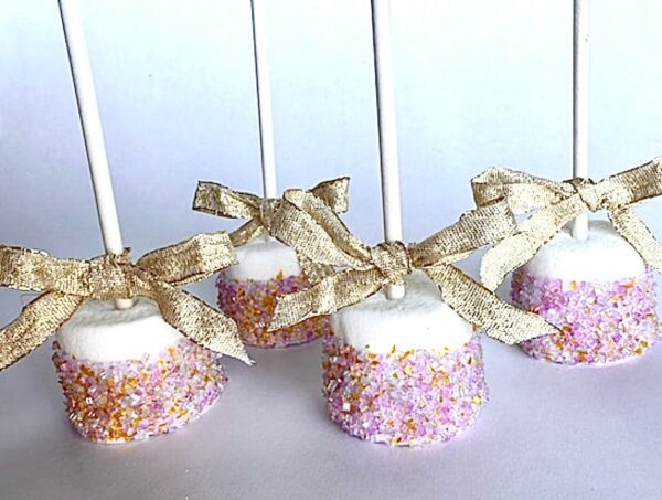 12-Unicorn Sprinkled Chocolate Covered Marshmallows