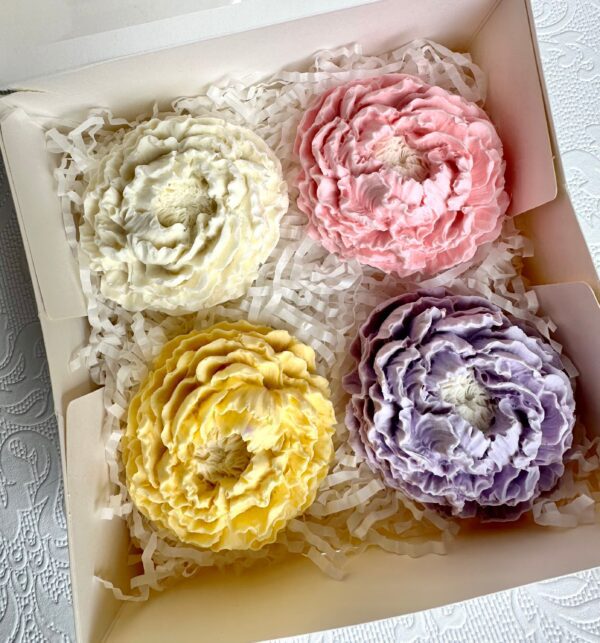 Gift Box of 4 Chocolate Peonies For Mother’s Day/Birthday Gift/Anniversary Gift/Wedding Favors - Image 2