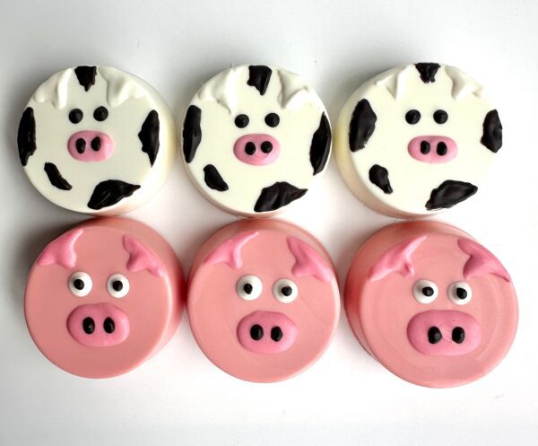 24-Cow & Pig Chocolate Covered Oreos For Birthday Party/ Party Favors - Image 2