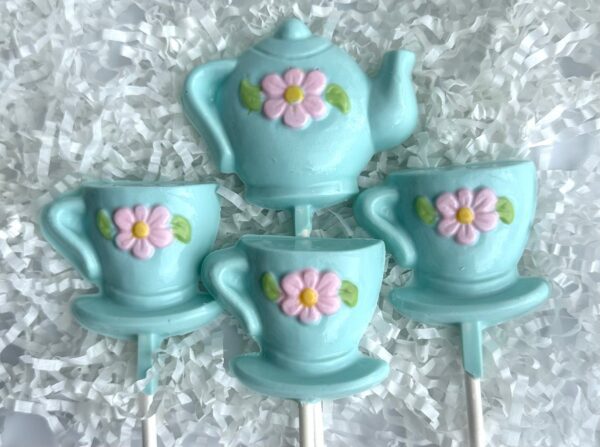24-Time For Teapots and Teacups Chocolate Lollipops - Image 3