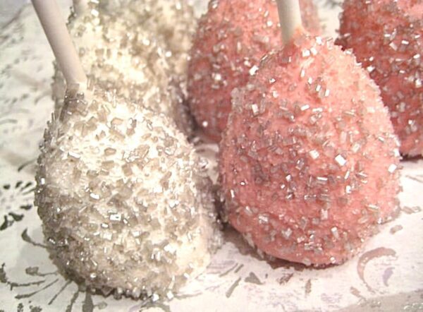 12 Silver Sugared Brownie Bite Pops in Pastel Colors - Image 5