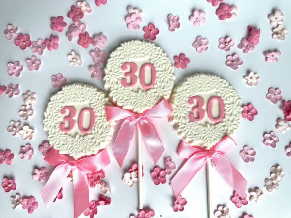 12-30th Birthday/Anniversary Chocolate Lollipop Favors - Image 3