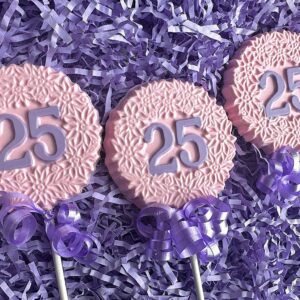 12-25th Chocolate Lollipop Favors For Birthday Party/Anniversary