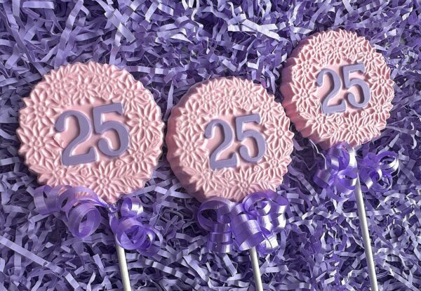 12-25th Chocolate Lollipop Favors For Birthday Party/Anniversary