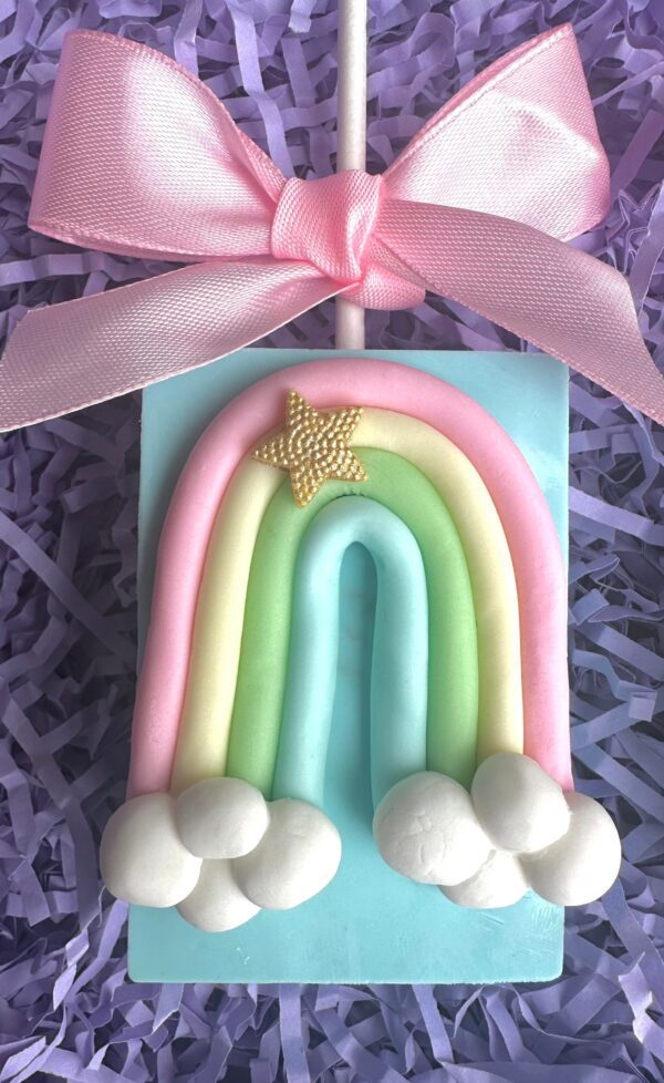 12-Rainbow Chocolate Covered Rice Krispie Treats For Unicorn Party/Birthday Party/Princess Party - Image 3