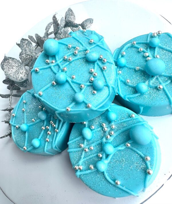 12-Blue Chocolate Covered Oreo Favors For Baby Shower/Birthday Party/Gift - Image 4