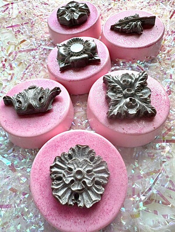 12-Shimmery Pastel Pink Chocolate Covered Oreos