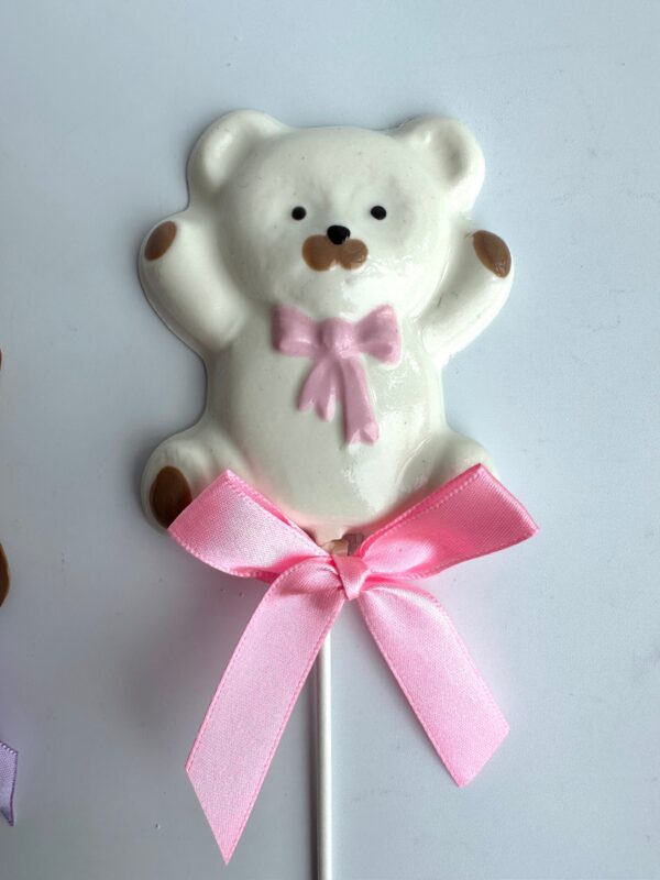 12-Chocolate Teddy Bear Lollipops For Birthday Party/Party Favors - Image 3