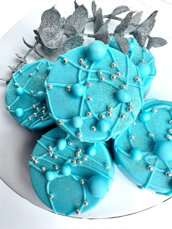 12-Blue Chocolate Covered Oreo Favors For Baby Shower/Birthday Party/Gift - Image 3