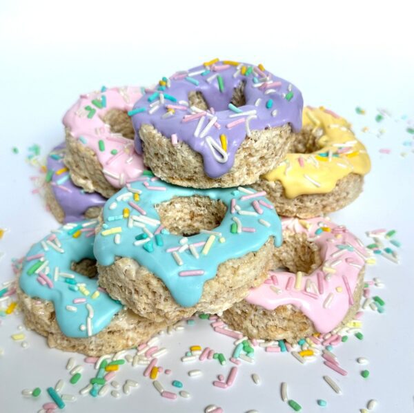 8-Donut Shaped Rice Krispie Treats For Showers/Weddings/Birthday Party Favors/Donut Theme - Image 2