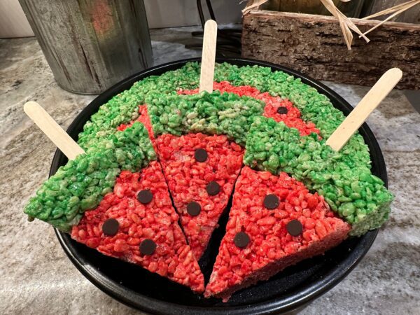 8 Slices of Watermelon Rice Krispie Treats For Birthday Parties/Party Favors/Watermelon Themed Party - Image 3