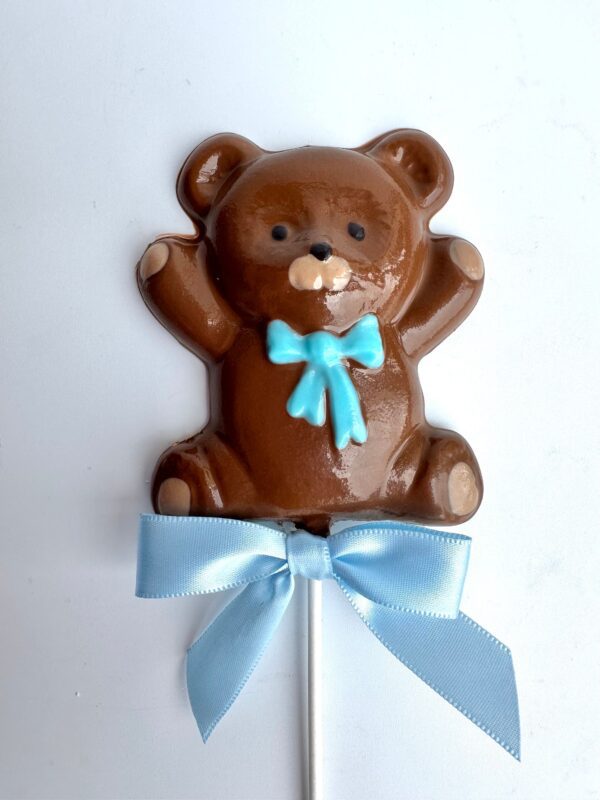 12-Chocolate Teddy Bear Lollipops For Birthday Party/Party Favors - Image 2