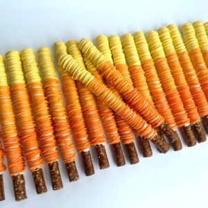 12-Sunset Ombré Chocolate Covered Pretzels For Birthday Party/Party Favor/Baby Shower