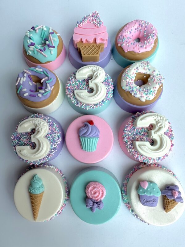 12-Donut/Candy Theme Chocolate Covered Oreo Favors For Birthday Party/Baby Shower - Image 7