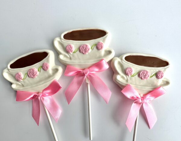 12-Teacup Chocolate Lollipops For Tea Party/Birthday Party - Image 9