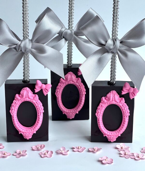 12-Barbi Themed Chocolate Covered Rice Krispie Treats For Birthday Party/Party Favors/Barbi Party