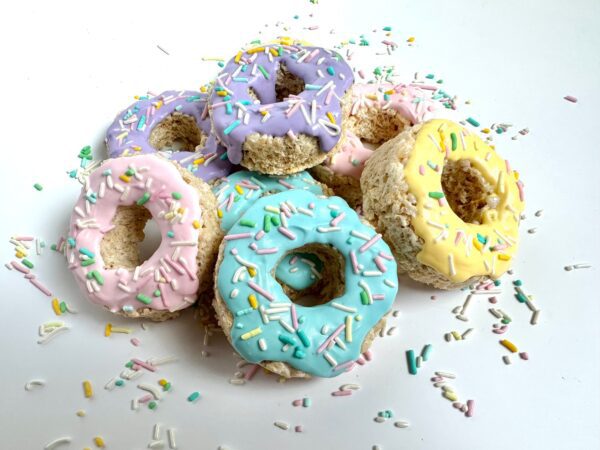 8-Donut Shaped Rice Krispie Treats For Showers/Weddings/Birthday Party Favors/Donut Theme