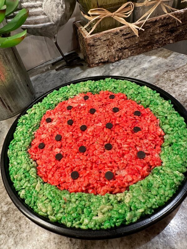 8 Slices of Watermelon Rice Krispie Treats For Birthday Parties/Party Favors/Watermelon Themed Party - Image 5