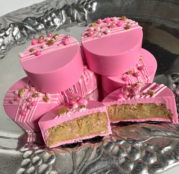 12-Pink Chocolate Cake Pucks For Birthday Party Favors/Gift/Wedding Favor - Image 6